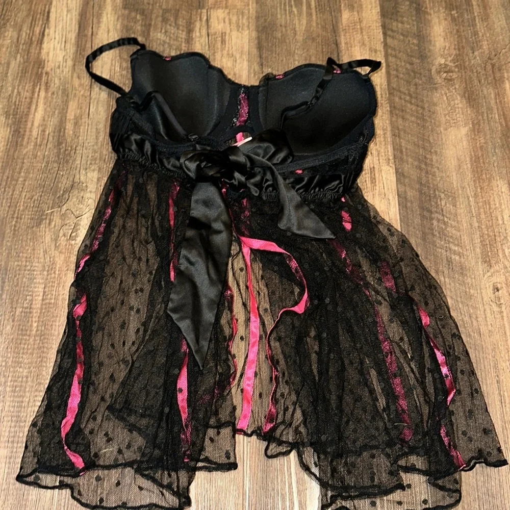Victoria’s Secret Sexy Little Things Lace Babydoll Chemise Nightgown 36B‎ NWT